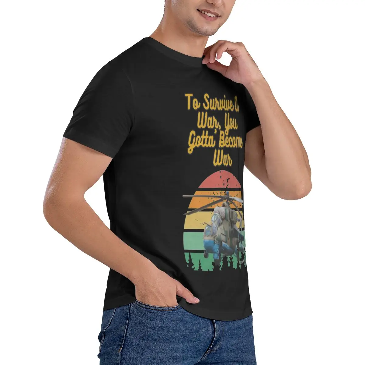 مضحك أفلام حرب رامبو يقتبس تي شيرت رجالي مطبوعة بلايز فضفاضة ونحيفة تناسب القمصان النسائية #5