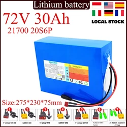 New 20S6P 72V 30Ah 21700 lithium battery pack 30000mAh large capacity for 84V 3000W Outdoor portable battery Built-in 40A BMS