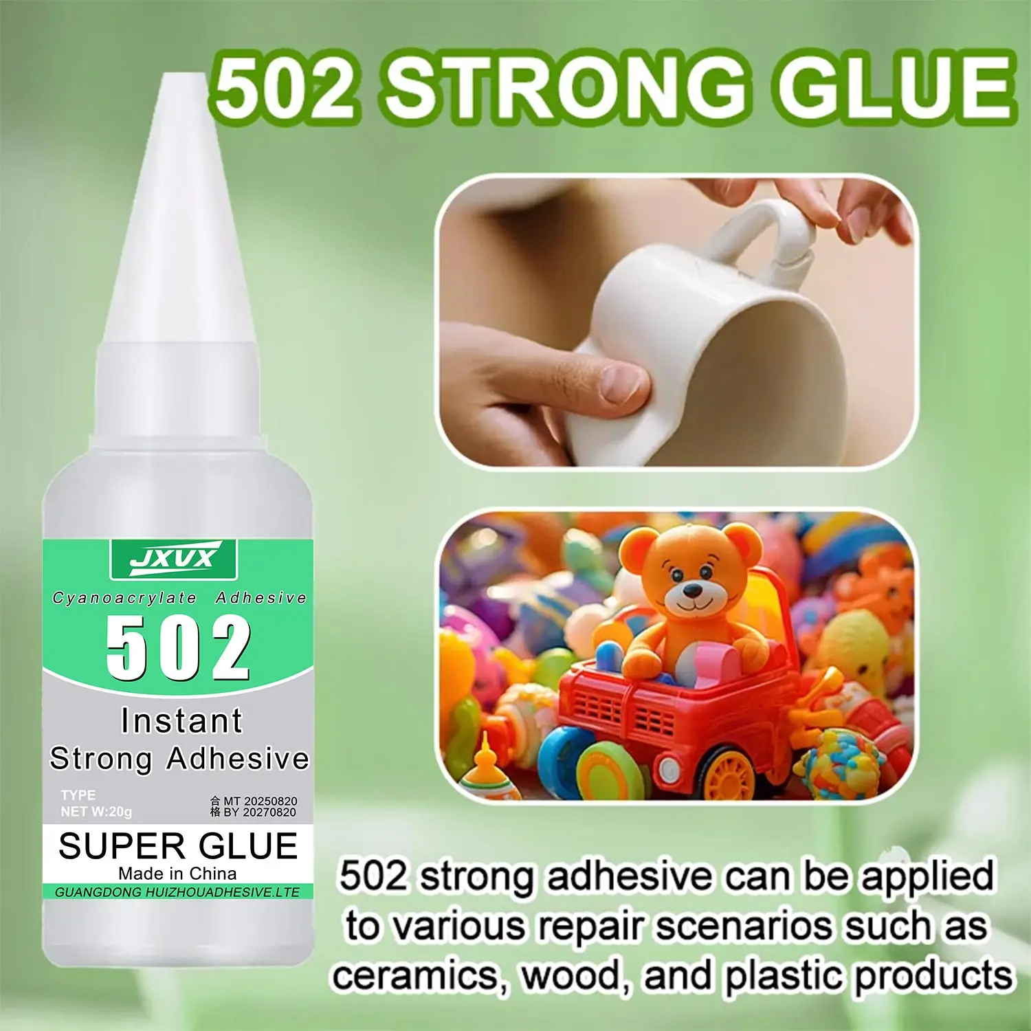 10 قطعة 502 غراء فائق فوري سريع الترابط Cyanoacrylate لاصق جلد مطاط خشب معدني مثالي للفجوة الصغيرة غراء سائل رقيق