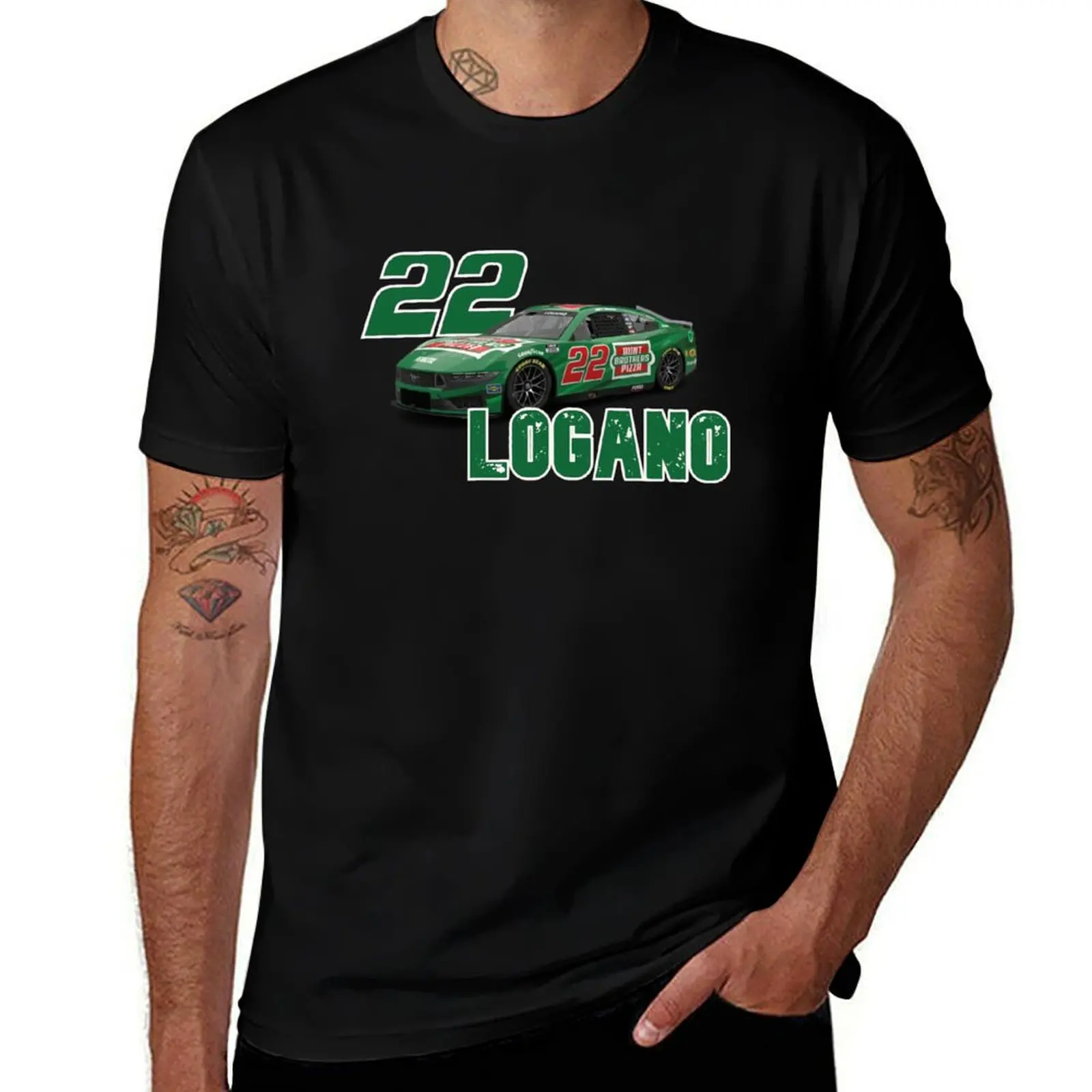 Joey Logano - 2024 Hunt Brother's Pizza Scheme T-Shirt boys animal print mens tall t shirts