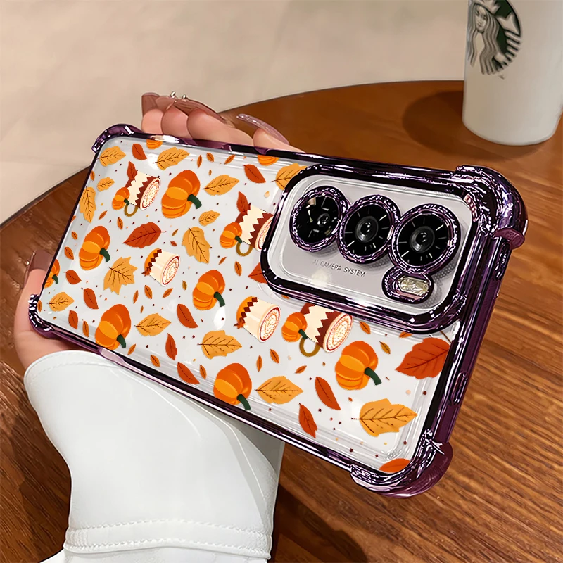 Google Pixel 9 - Autumn Pumpkin Floral Leaf Print Phone