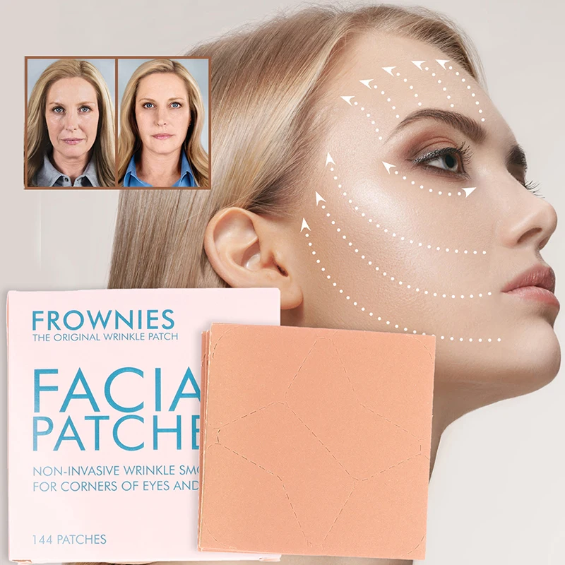 144Patches Face Lift Tape Thin Face Sticker Anti-Wrinkle Anti-aging Lift Up Tape Frownies Facial Patches Women Forehead Wrinkle