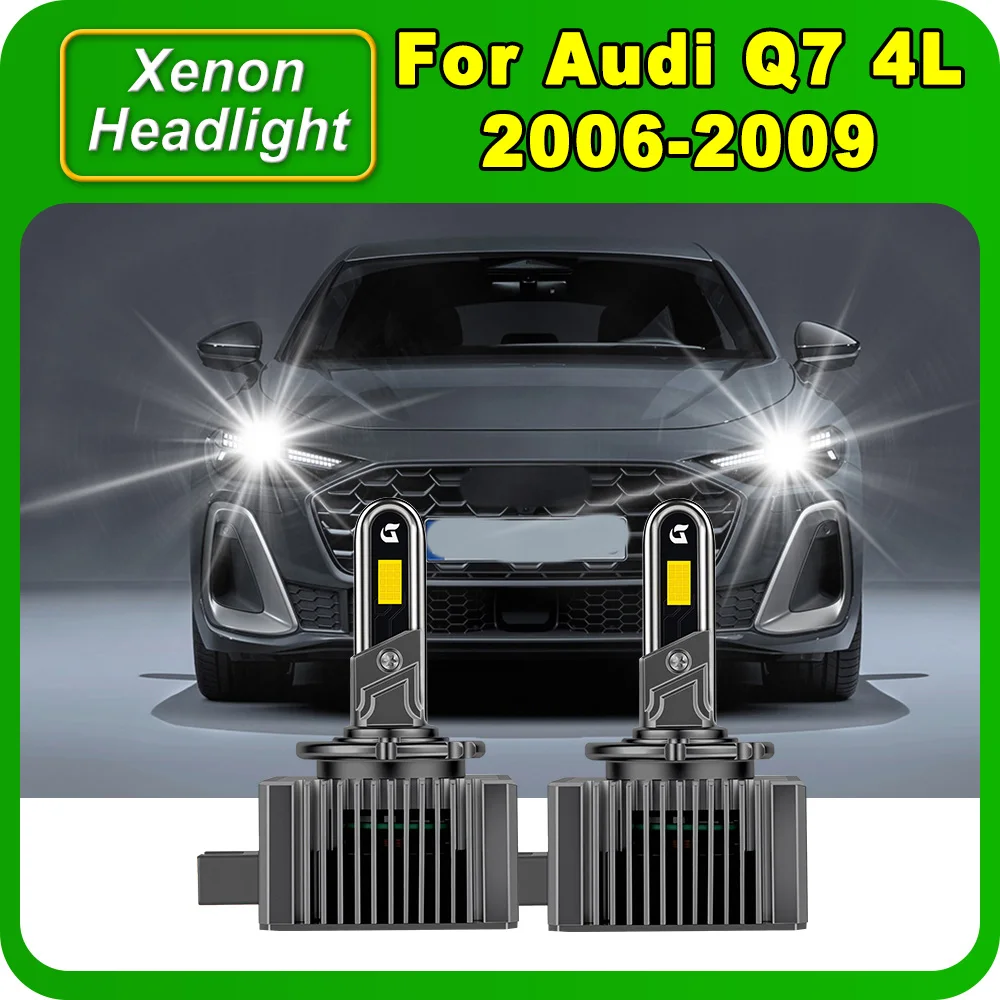 

2PCS D1S Turbo LED Xenon Headlight 1:1 Design 6000K Super Bright For Audi Q7 4L 2006 2007 2008 2009 HID Xenon Light With Fan