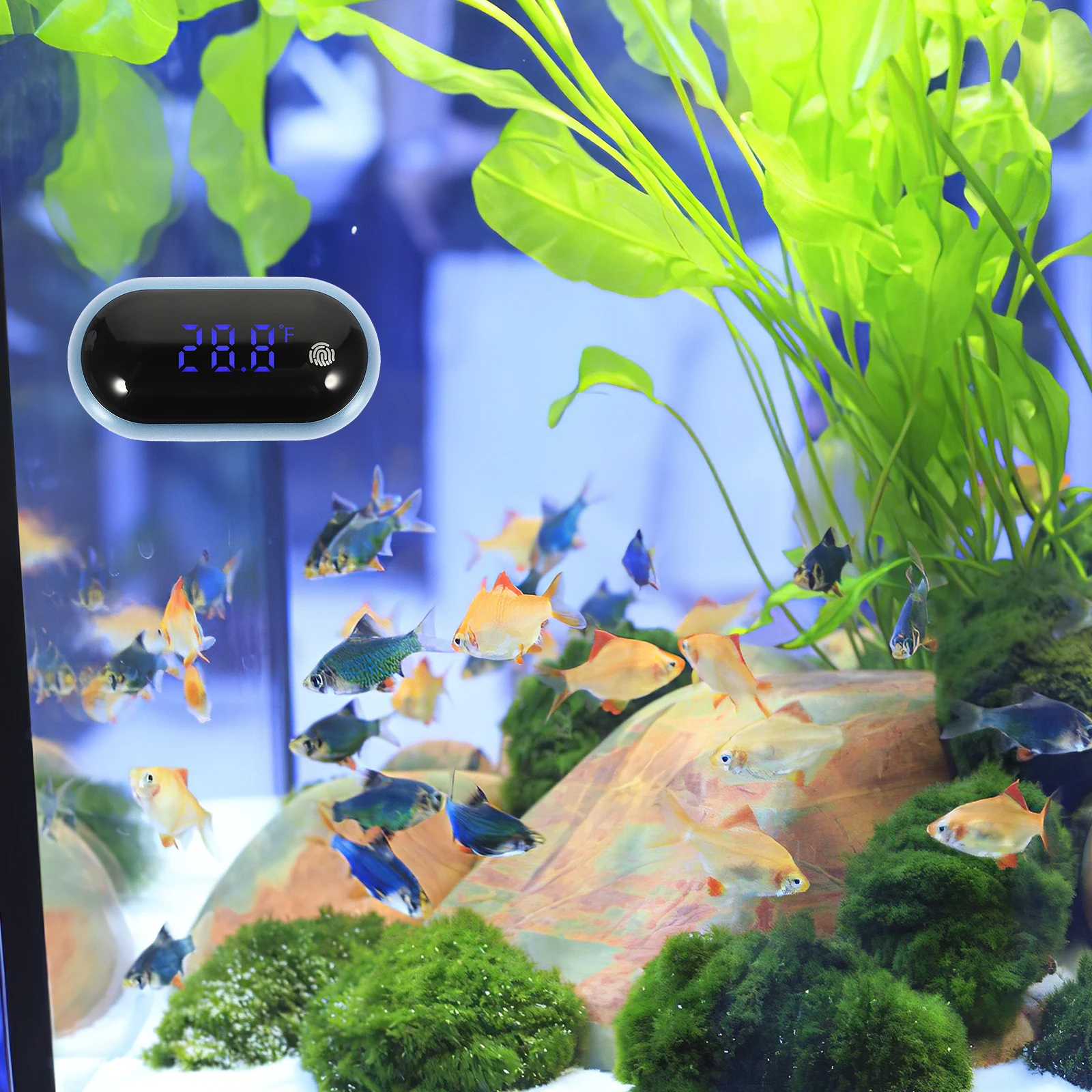 

Digital Aquarium Thermometer Stainless Steel ABS Large Screen Water Temp Gauge Fish Tank LED Tool Household Pet Supplies