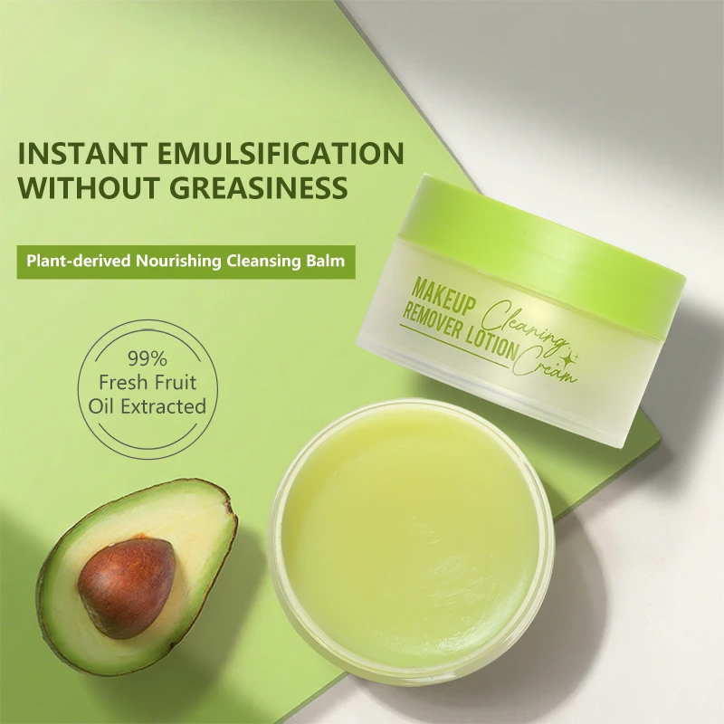 女性用アボカドメイク落としクリーム 優しい洗浄力で目元と唇のメイクを落とすオイル 栄養補給とメイク落としが一つになった