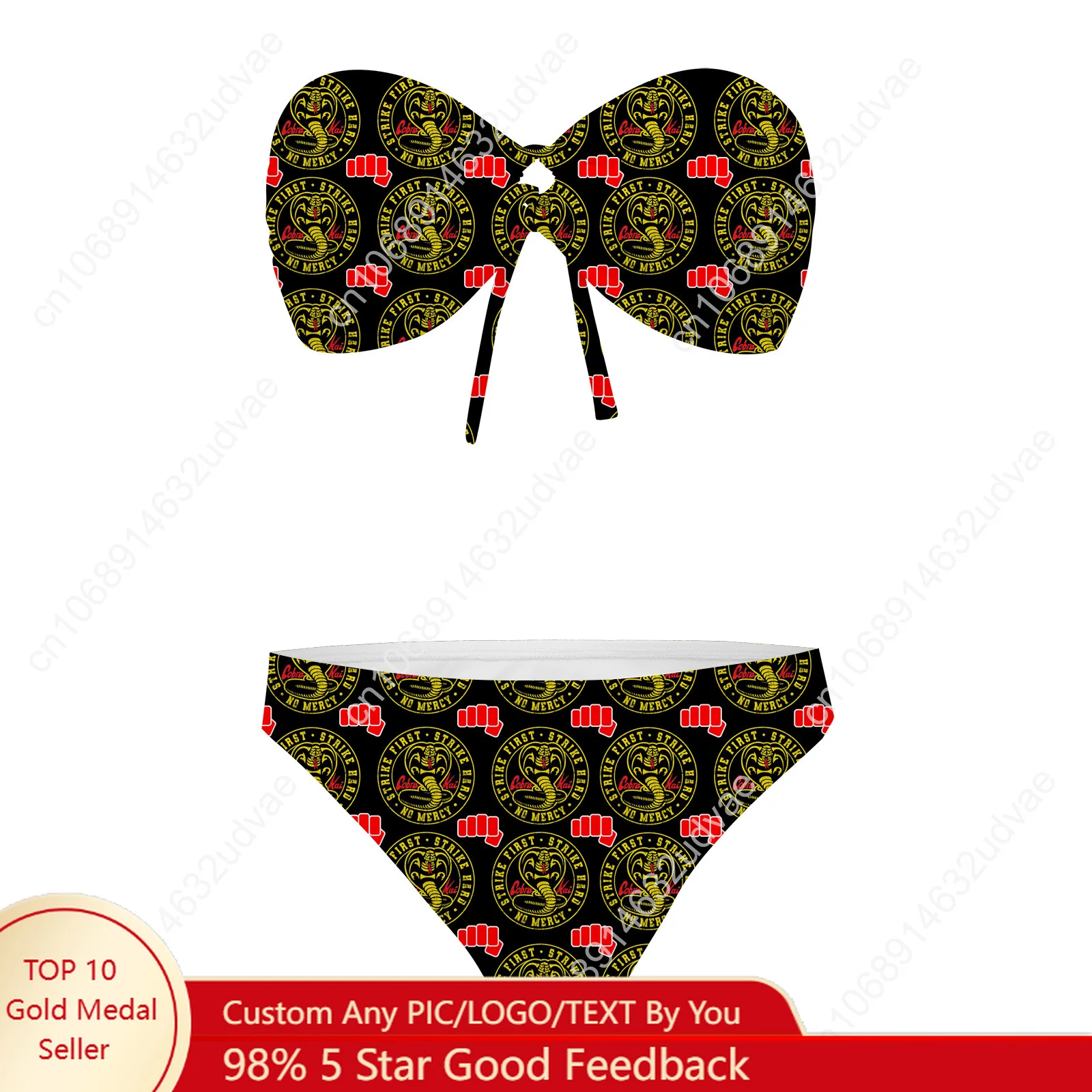 

C-Cobra K-Kai Strapless Swimsuit Womens Bathing Suits Personalized Fashion Swimwear Pool Party Sexy Bikini Customize Beachwear