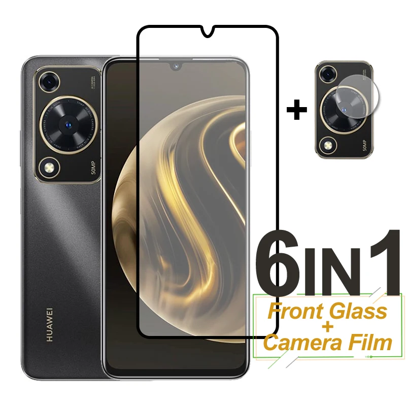 

For Huawei Nova Y72 Glass Screen Protector Full Cover Tempered Glass Protective Phone Camera Lens Film On For Huawei Nova Y72
