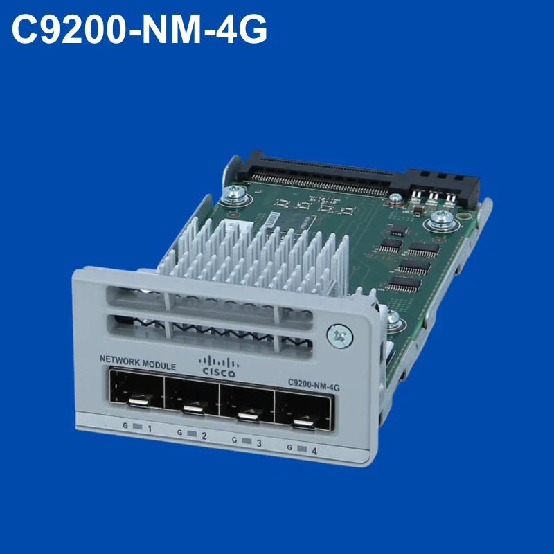 Brand New Sealed C9200-NM-4G C9200 Series 4 X 1GE Network Module with QoS SNMP Stackable 128 Gbps Switch Capacity Good Price