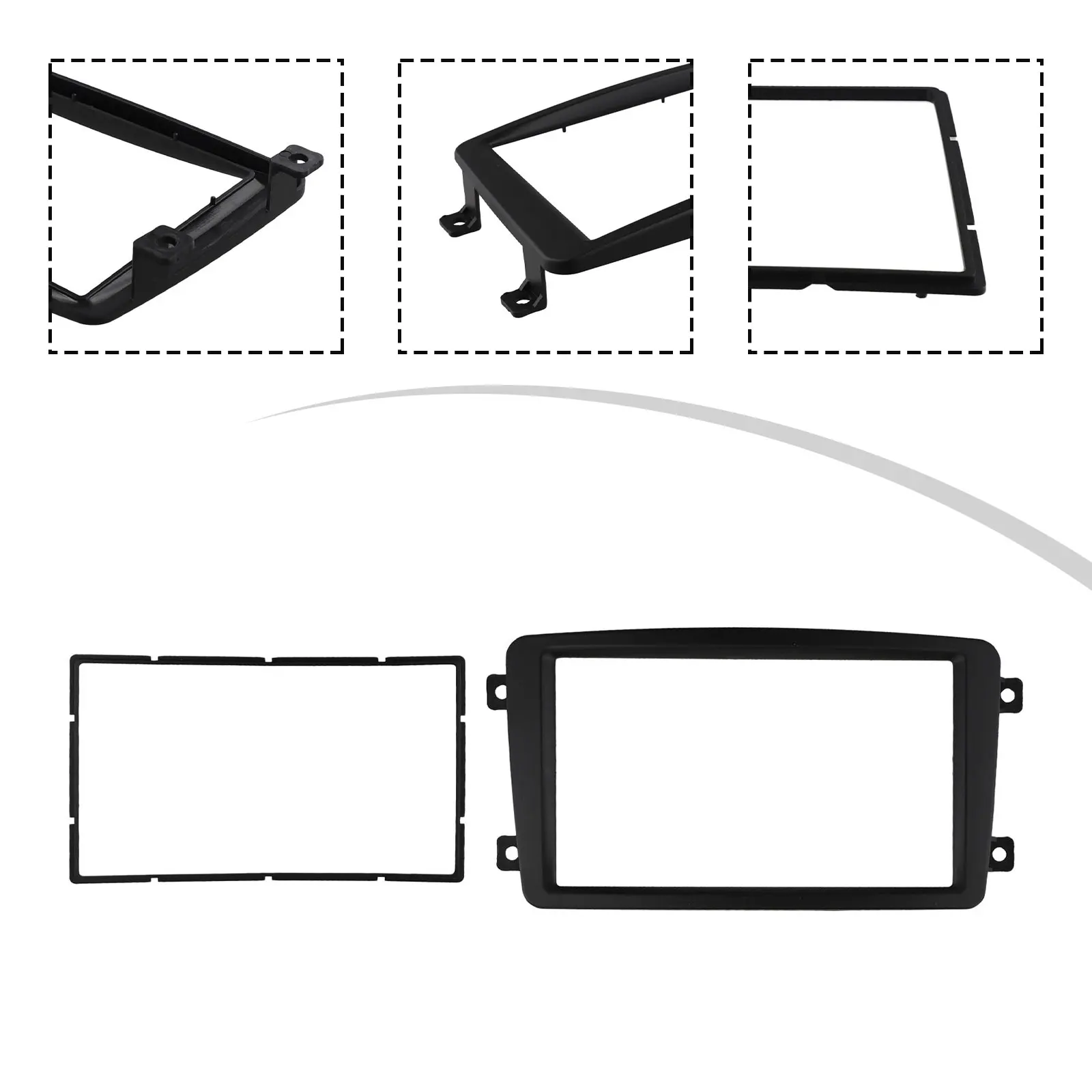 

Upgrade Your Car's Interior with this Black Plastic Stereo Dash Frame for Mercedes W203 W209 Easy Installation