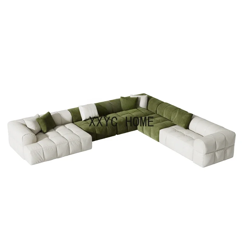 Tofu Block Imperial Concubine Corner Full Leather First Layer Cowhide Living Room Sofa image 2