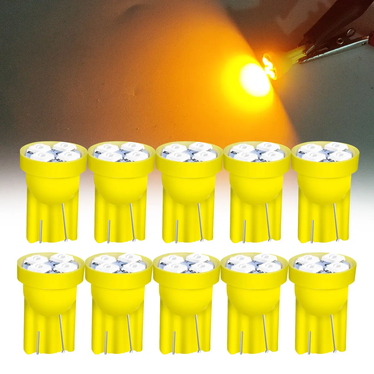 10 Teile/satz Auto Licht T10 4SMD 1210 Hohe Helligkeit LED Chips Blau LED Licht Auto Lesen Licht Spielen und Stecker lange Lebensdauer