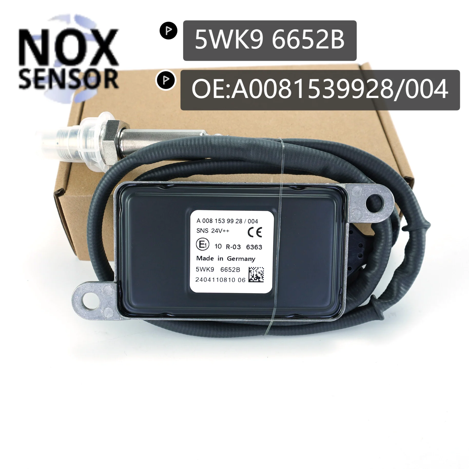 5WK96652B A0081539928 Auto Europe Truck 24V Nitrogen Oxide Nox Sensor For Mercedes Benz Buses Actros Axor