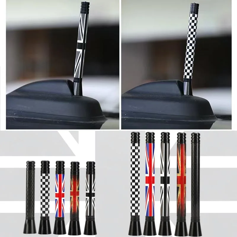 Acessórios para receptor de sinal aéreo automotivo, padrões personalizados para mini r55 r56 r60 r50 r53 f55 f56 f60 antena universal para teto de carro