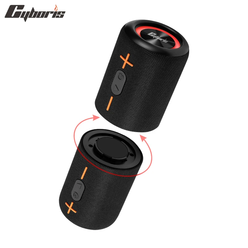 Cyboris S10 Detachable Blue-tooth Speaker 3D Stereo Bass Portable Speaker IPX6 Waterproof Suitable TWS Boom Box Colorful Lights