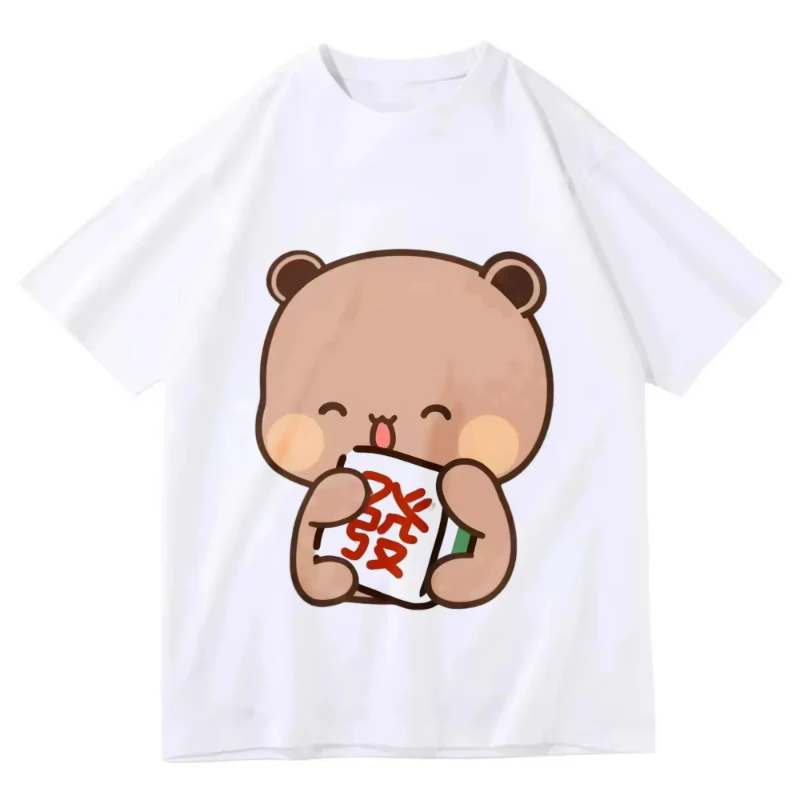 

Футболка Bubu Dudu, женская дизайнерская футболка с рисунком аниме, милая девушка, забавная модная футболка в стиле Харадзюку, летняя повседневная дышащая свободная футболка