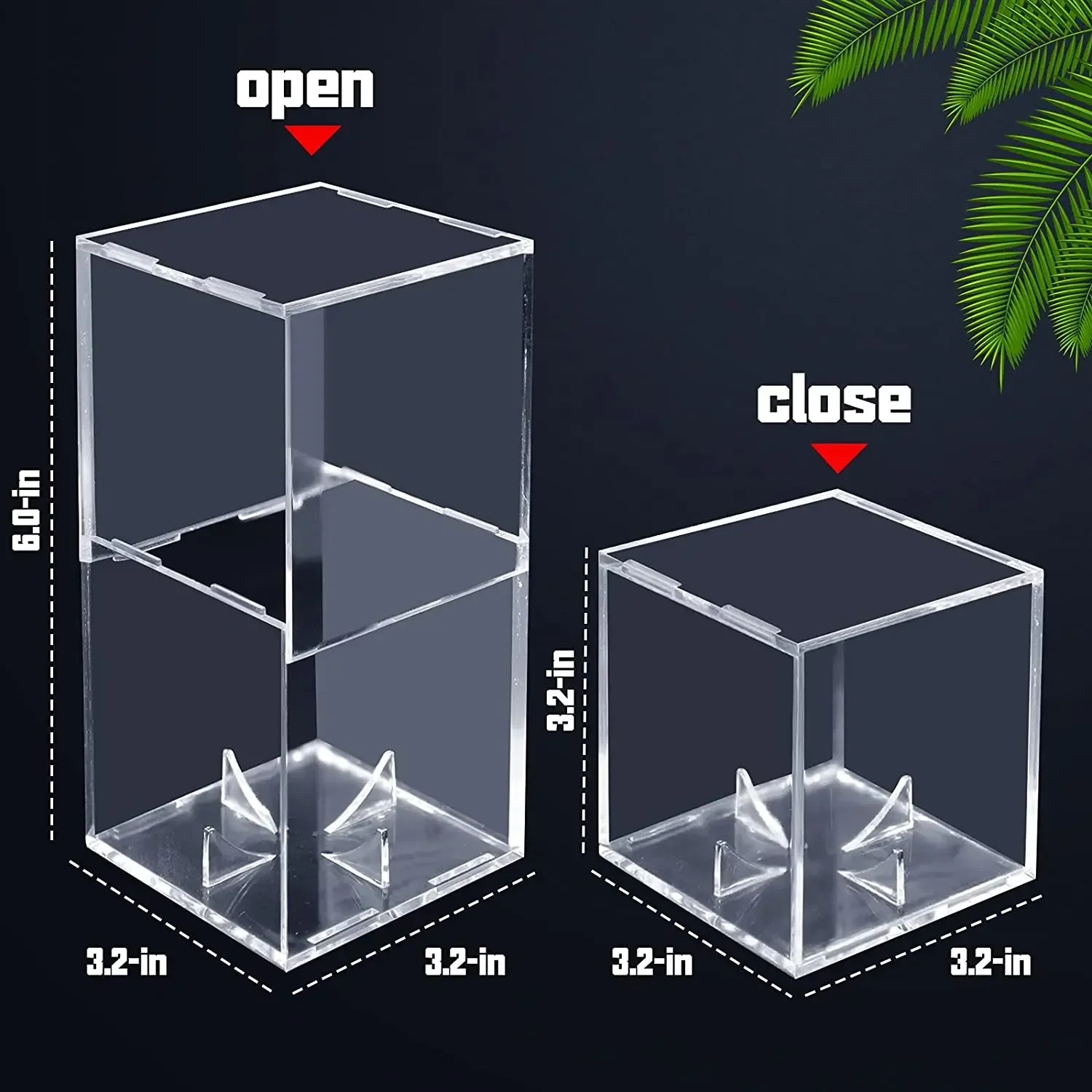 Présentoirs Cubes En Acrylique Pour Balles De Baseball – 8 X 8 X 8 Cm, Protection UV, Support Intégré – Lot De 2, Rangement Et Décoration