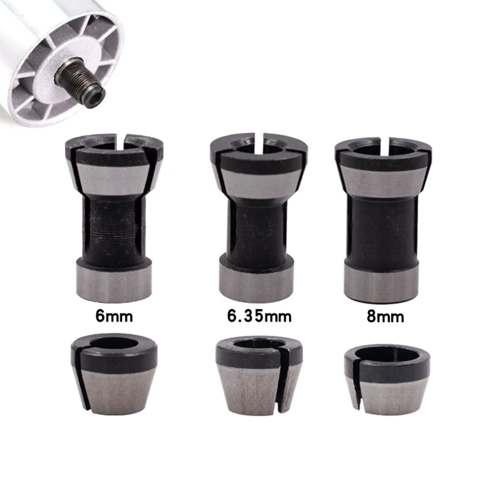 

Carbon Steel Collet Chuck 8mm Trimmer Chuck For Woodworking Compatible With Various Machines Reliable Performance