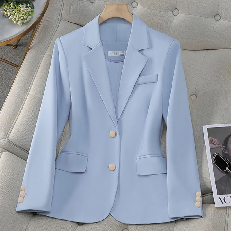 

Women Blazer Office Ladies Elegant Outwear Long Sleeve Work Wear Classy Female Suit Spring Autumn Fashion 2024New Lady Outerwear