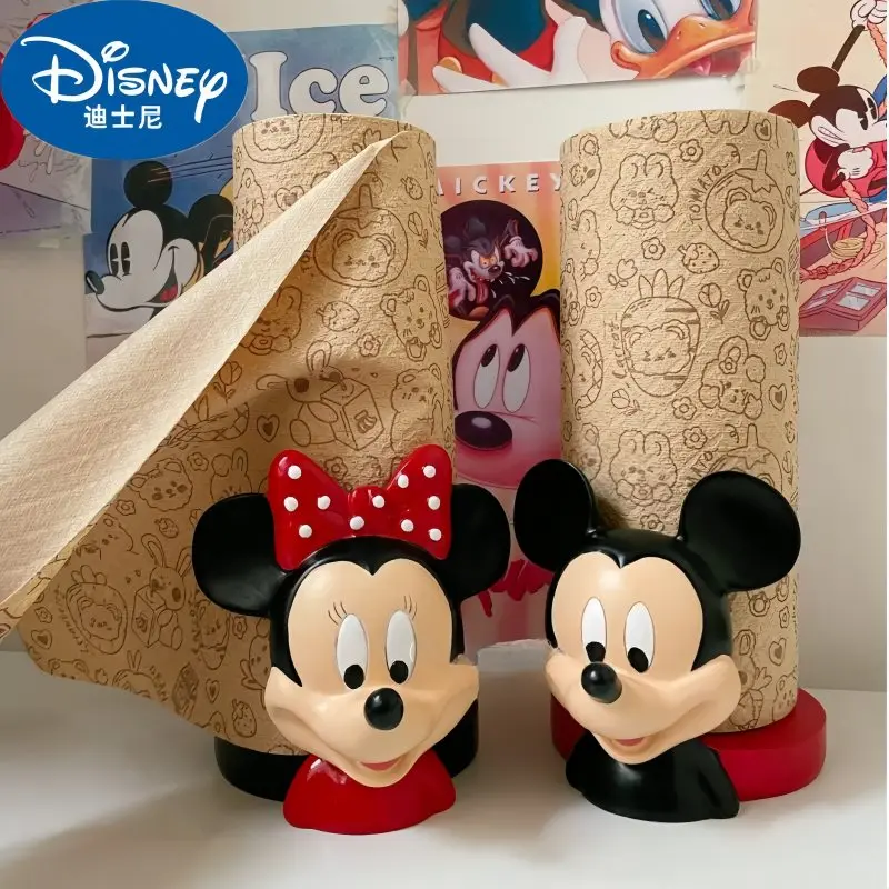 

Hot Disney Anime Hobby Mickey Mouse Minnie Creative Kitchen Upright Paper Towel Hanger No Punch Lazy Cartoon Rag Holder Gift Toy