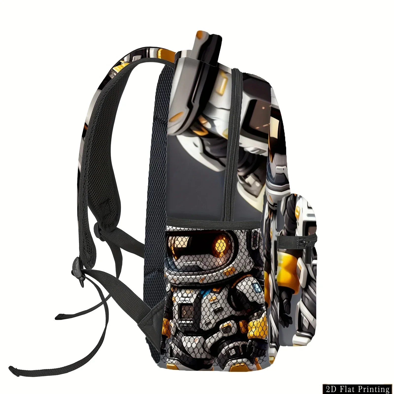 Custom Bag Stylish Polyester Fiber Backpack With 2D Flat Printing, Designed For Casual Use, Offering Ample Space, Lightweight, D