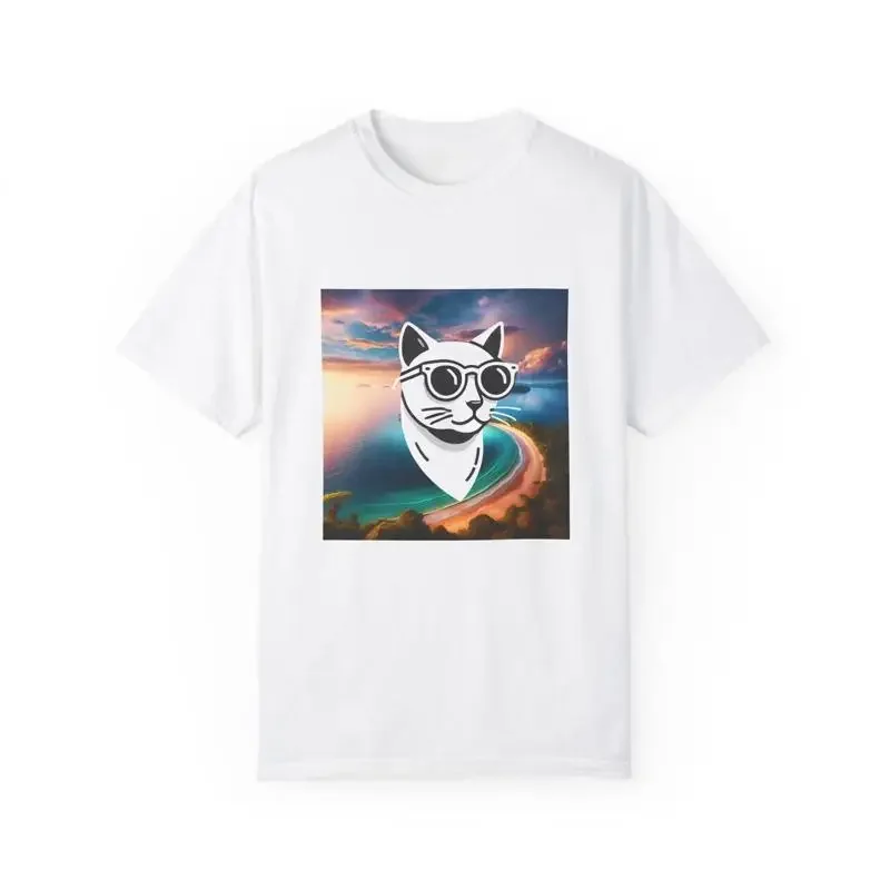 Cat Lover Garment Dyed T Shirt Mason For Enthusiasts Worshipper Feline Fan Obsessed Top