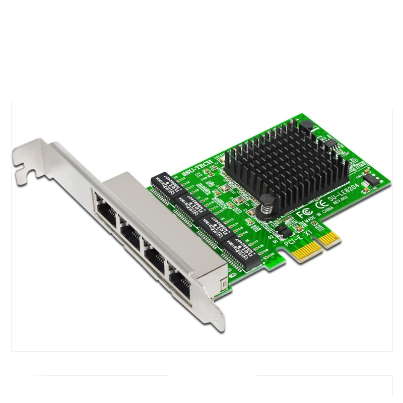 Network Cards Network/Ethernet/Lan Adapter PCI-E Network Card Realtek RJ45 Internet Ethernet Gigabit 4 Port Network Card