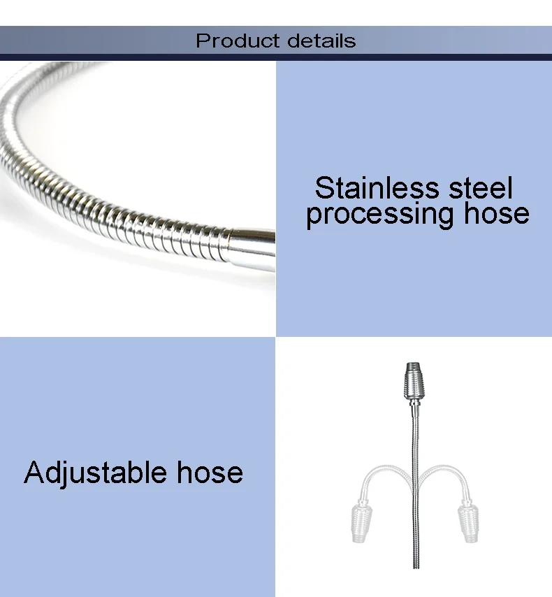 The blue light work light of the laser welding machine has adjustable focal length,and position of hose can be adjusted