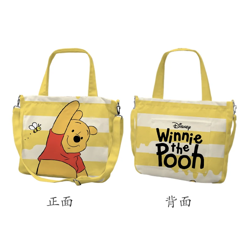 Imagem -04 - Disney Winnie Pooh Personalizado Cartoon Bolsala de Compras Anime Bolsas de Ombro Bolsa de Armazenamento Casual Presente X8841