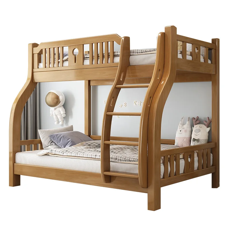 

All solid wood, children's bed, double layer, bunk, modern, simple, small apartment