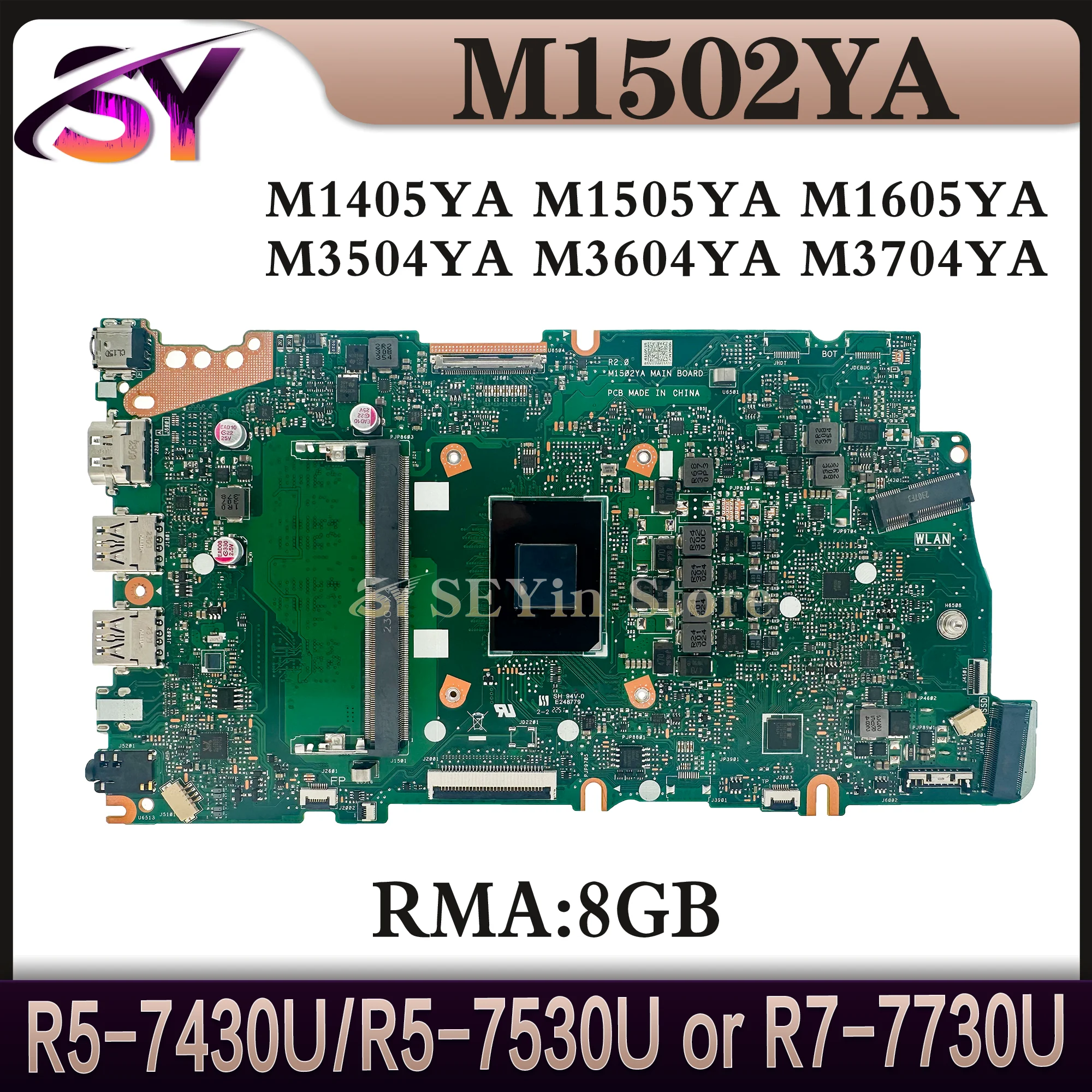 

M1502YA Mainboard For ASUS M1405YA M1505YA M1605YA D1502YA D1405YA D1505YA D1605YA M3504YA M3604YA M3704YA Laptop Motherboard