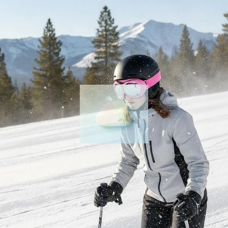 New Adult Double-layer Anti-fog Colorful Round Frame Ski Goggles Outdoor Sports Snow Wind And Eye Protection Mountaineering Sno