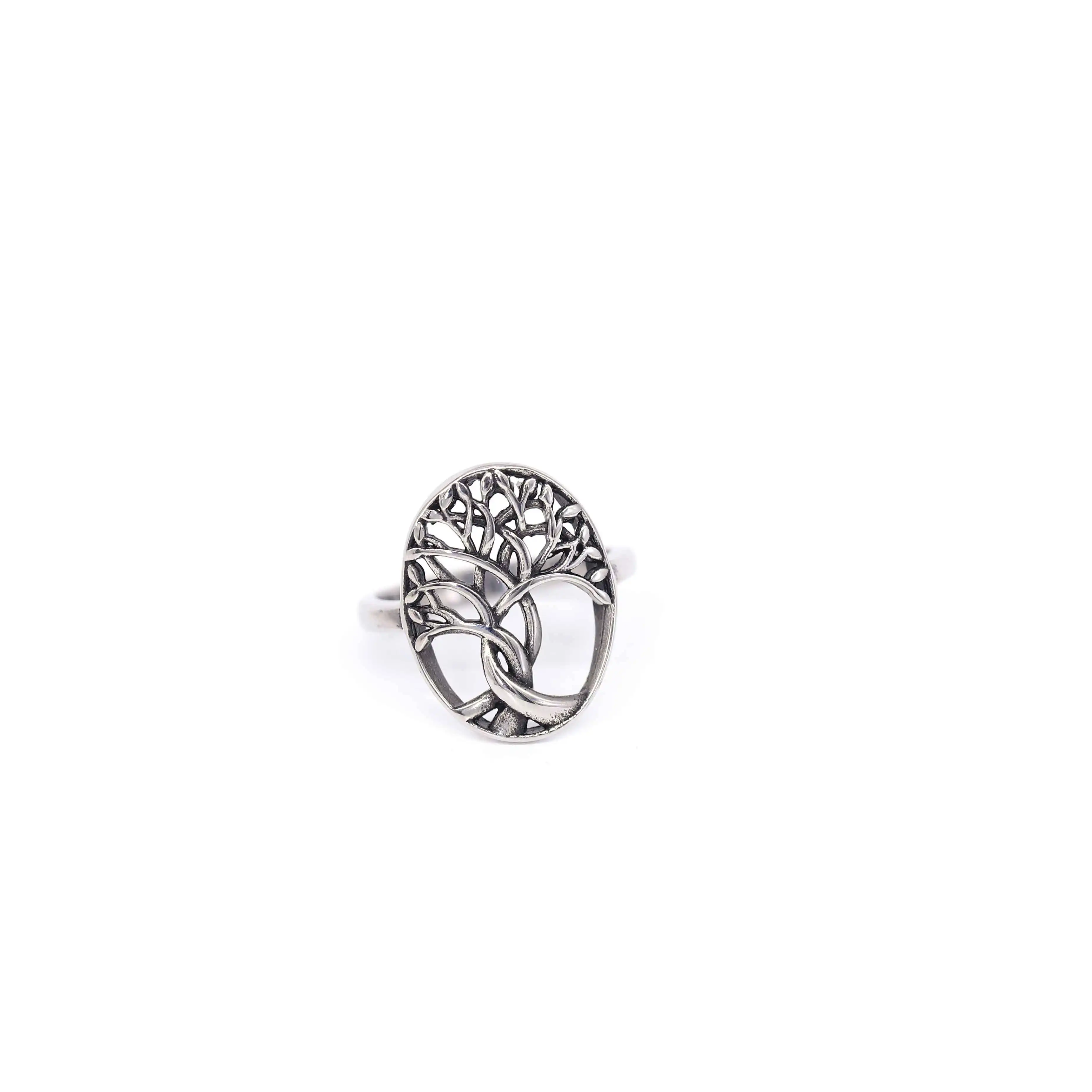 Wedding engagement ring gift tree of life tree of hope stainless steel ring