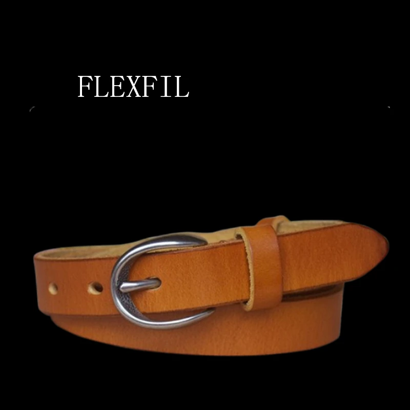 

FLEXFIL женский кожаный ремень высокого качества, металлический деловой модный винтажный классический брендовый простой поясной ремень из коровьей кожи, джинсовый мужской ремень