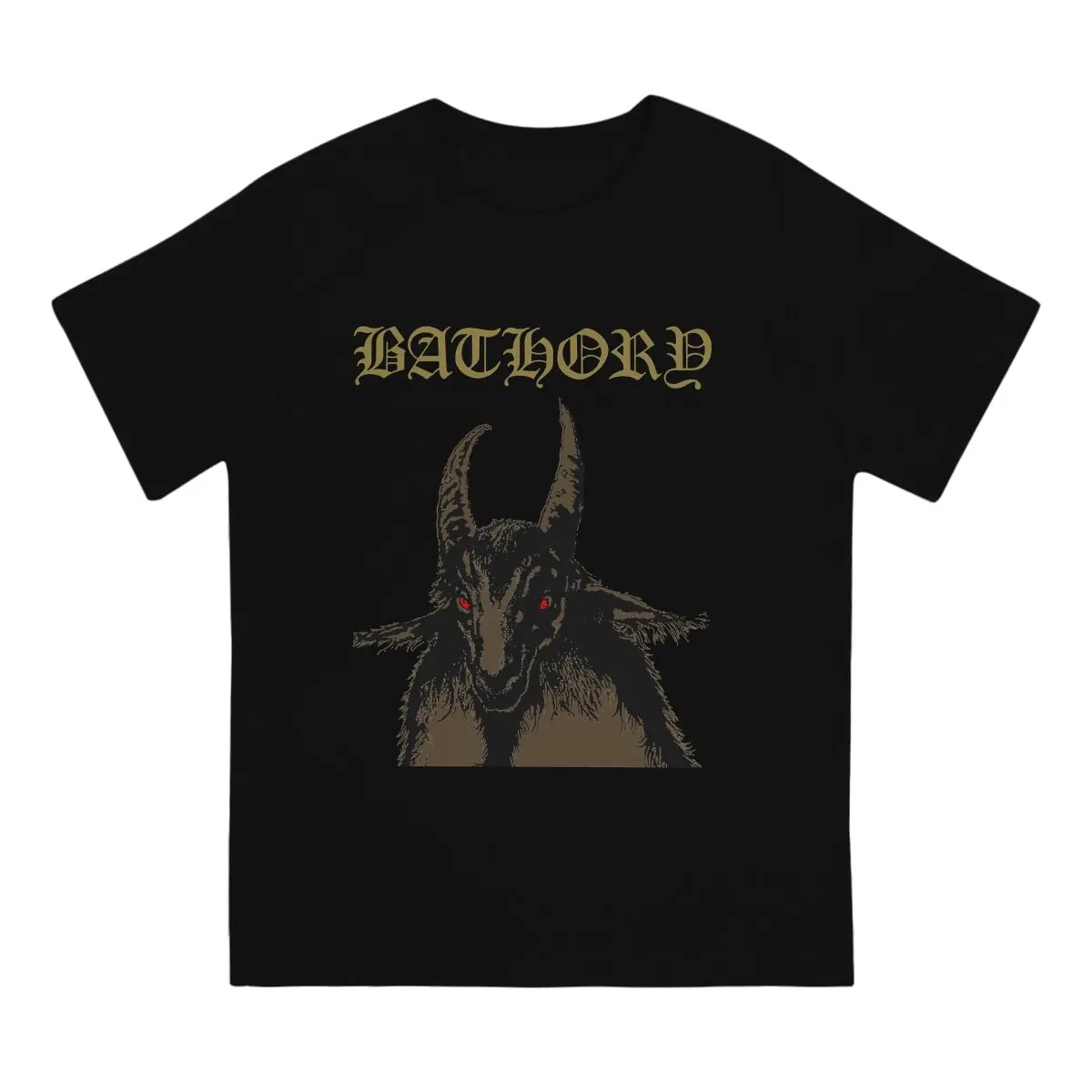 Vintage Bathory Goat T-Shirt for Men Crew Neck 100% Cotton T Shirts Wardruna Short Sleeve Tees New Arrival Tops