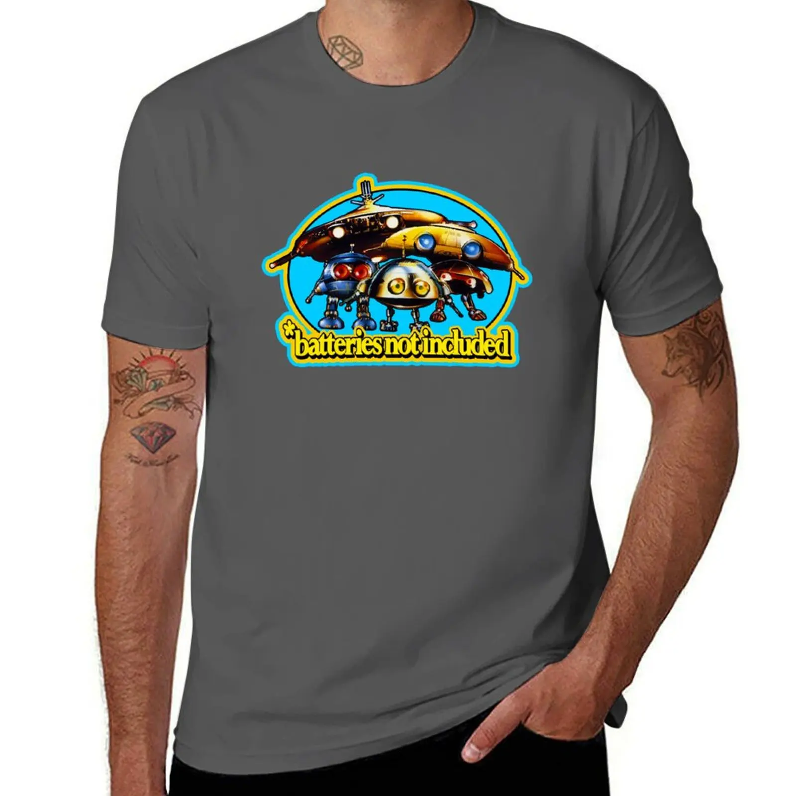 

Robots Not Included Batteries T-Shirt Daily Wear Print T-Shirt