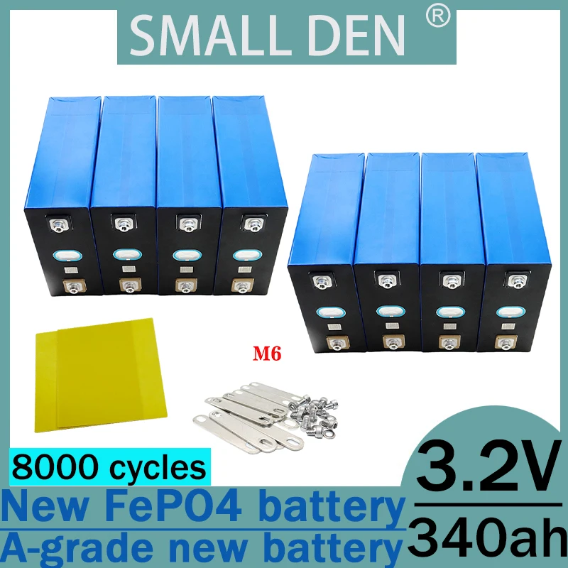 8000 A-grade new 340Ah 3.2V LiFePO4 batteries, capable of self charging 12Vsolar powered RV electric vehicles camping vehicles