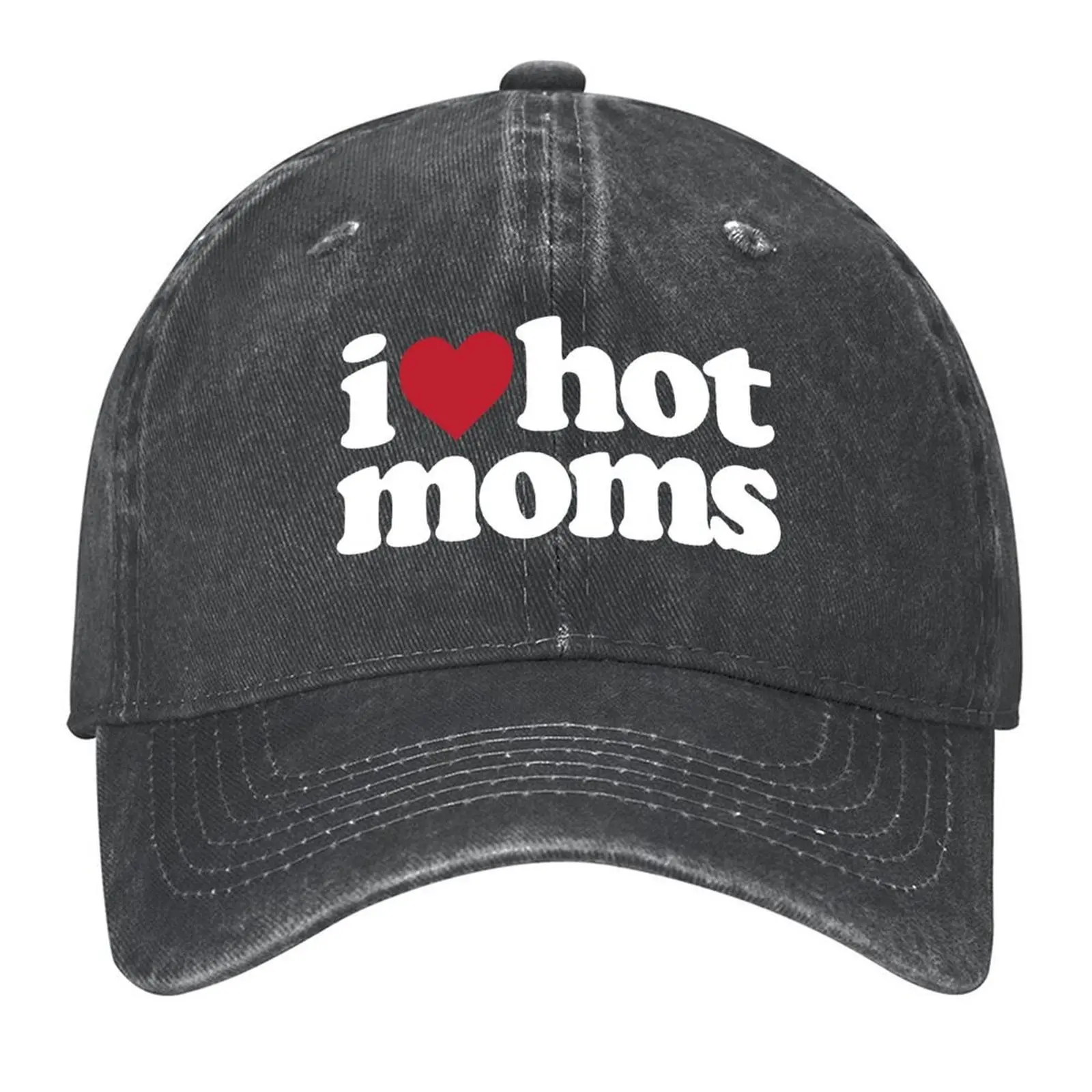 

I love hot moms - Iheart hot moms Baseball Cap Snap Back Hat winter hats for men western Hat fishing hat Women's Golf Wear Men's