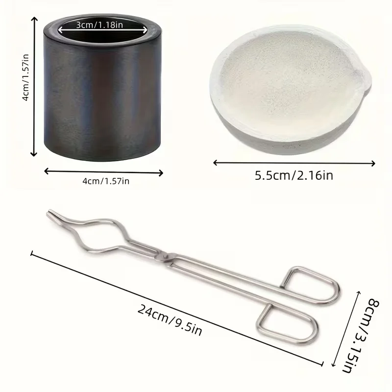 

Mini Jewelry Gold Melting Tools Kit Jewelry Refractory Brick Welding Plate Cast Ingot Mold Melting Bowl Clamp Kit