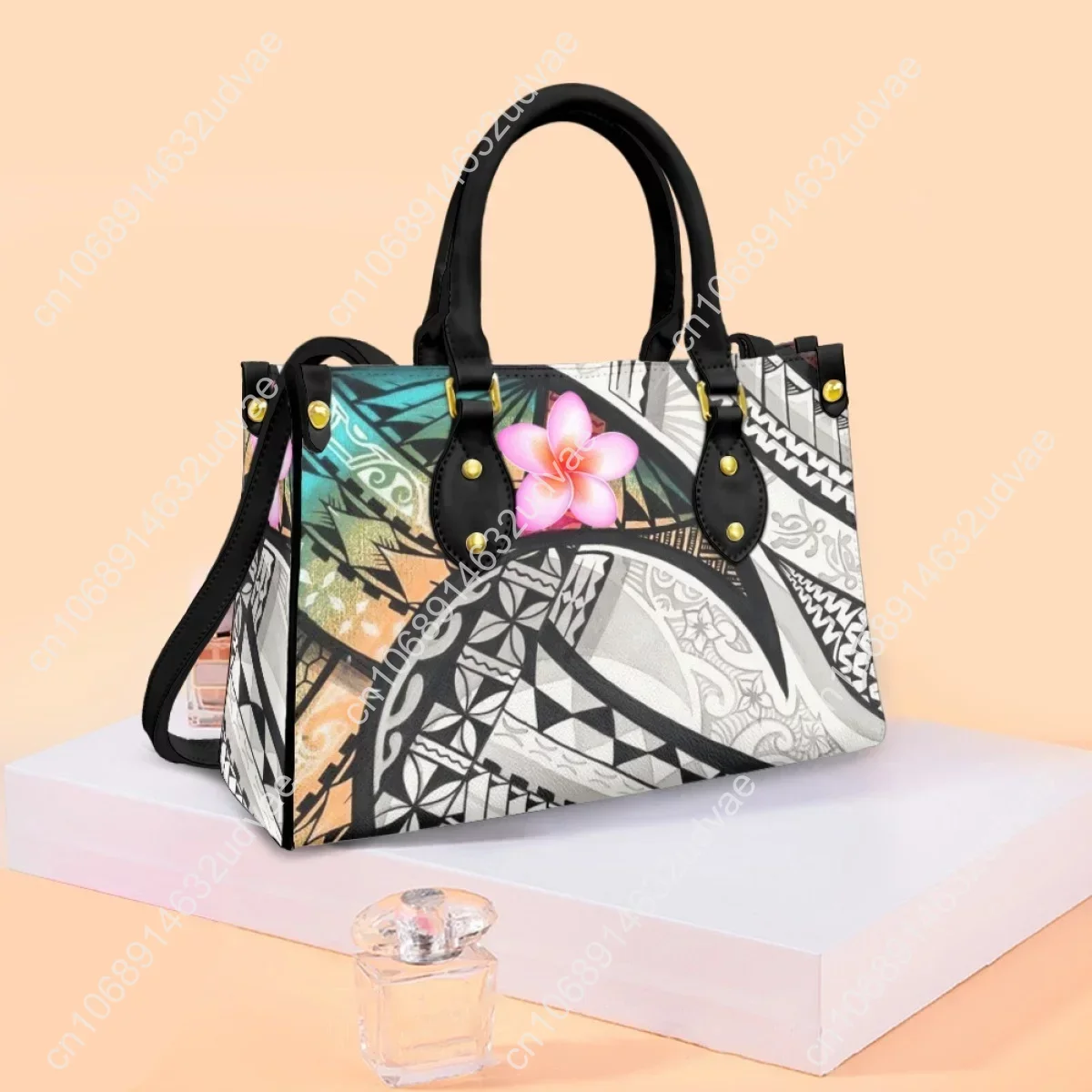 Polynesian Tribal Plumeria Design Cross Body Bags for Women Small Leather Female Handbags Fashion Top-handle Totes Bolsa Femme