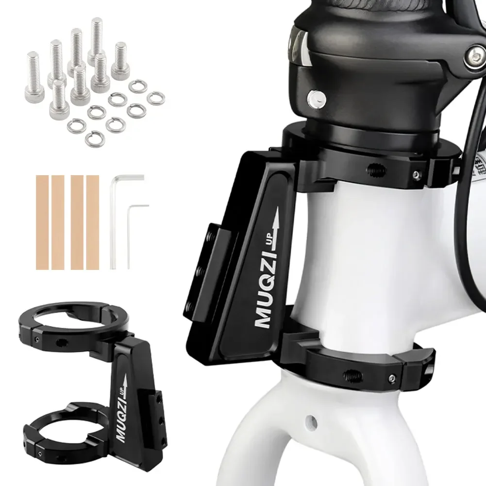 Aluminium Vouwfiets Voortas Carrier Mount Adapter Verstelbare Klem Ring Fiets Voorplank Mount Carrier voor Brompton