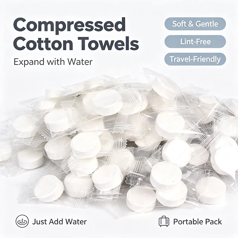 50/100PCS Mini Compressed Towel Disposable Capsules Towels Magic Face Care Tablet Outdoor Travel Cloth Wipes Paper Tissue