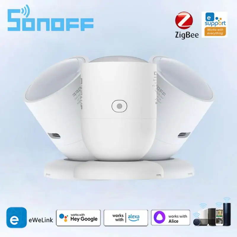 SONOFF Zigbee Human Presence Sensor SNZB-06P Microwave Radar Presence Detection Light Sensing Works With Alexa For Smart Home