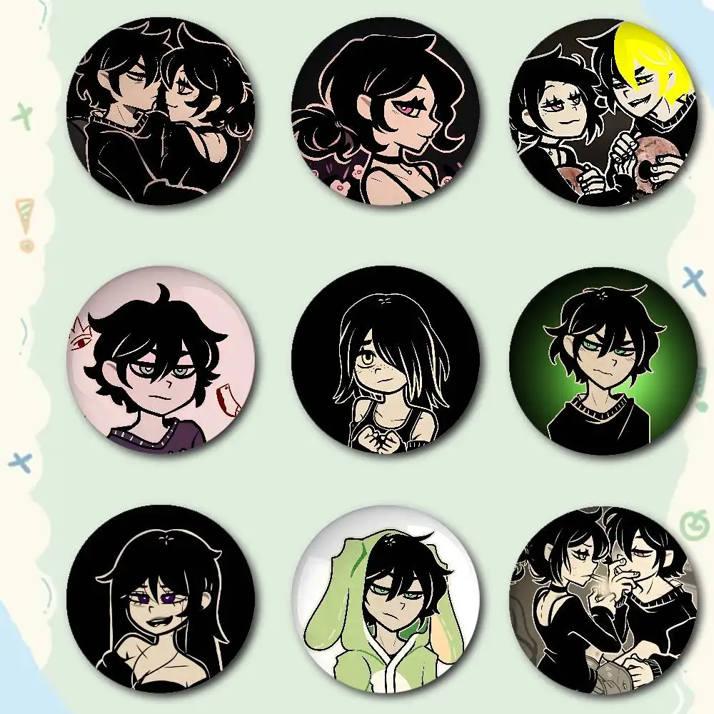 H-The Coffin Of Andy And Leyley-S Premium Tinplate Round Lapel Pins: Cute Badge Brooches For Shoulder Bag Souvenir Gifts