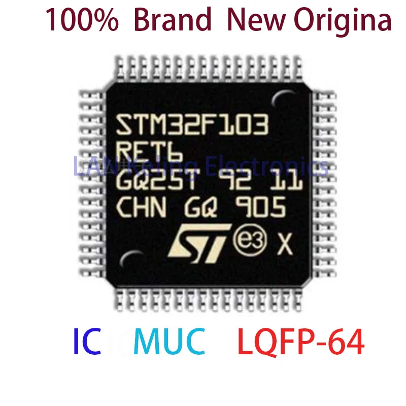 IC STM32F103RET6 100% Baru Asli STM STM32F STM32F103 Stm32fre Stm32f103mcu LQFP-64