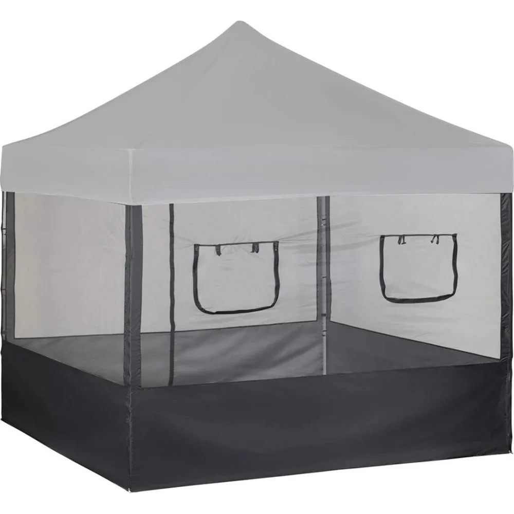 

Black Awning Set of 4 Shelter Fits Straight Leg Canopy, Full Folding Awnings Shade Garden, 10 'X 10', Not Included