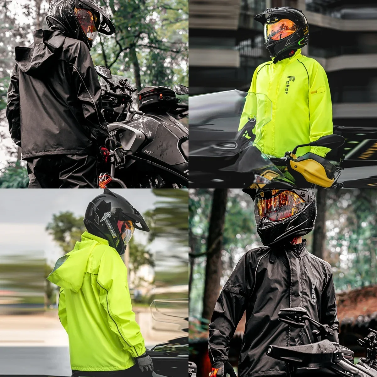 Raincoat Waterproof Pants Jacket Outdoor Riding Motorcycle Split Type Suit Anti-rainstorm Men Breathable Summer Raincoat Set