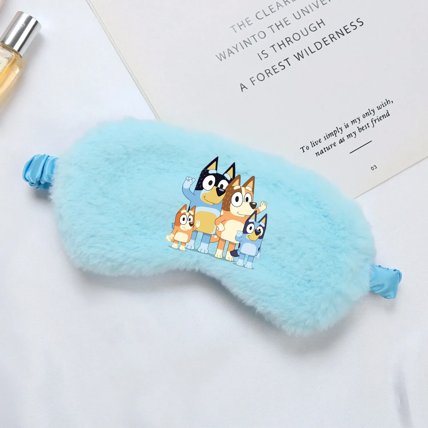 Blueys Bingo Plush Eye Mask New Cute Cartoon Patch Sleep Eye Masks Soft Shading Blindfold Travel Rest Sleepping Supplies Gift