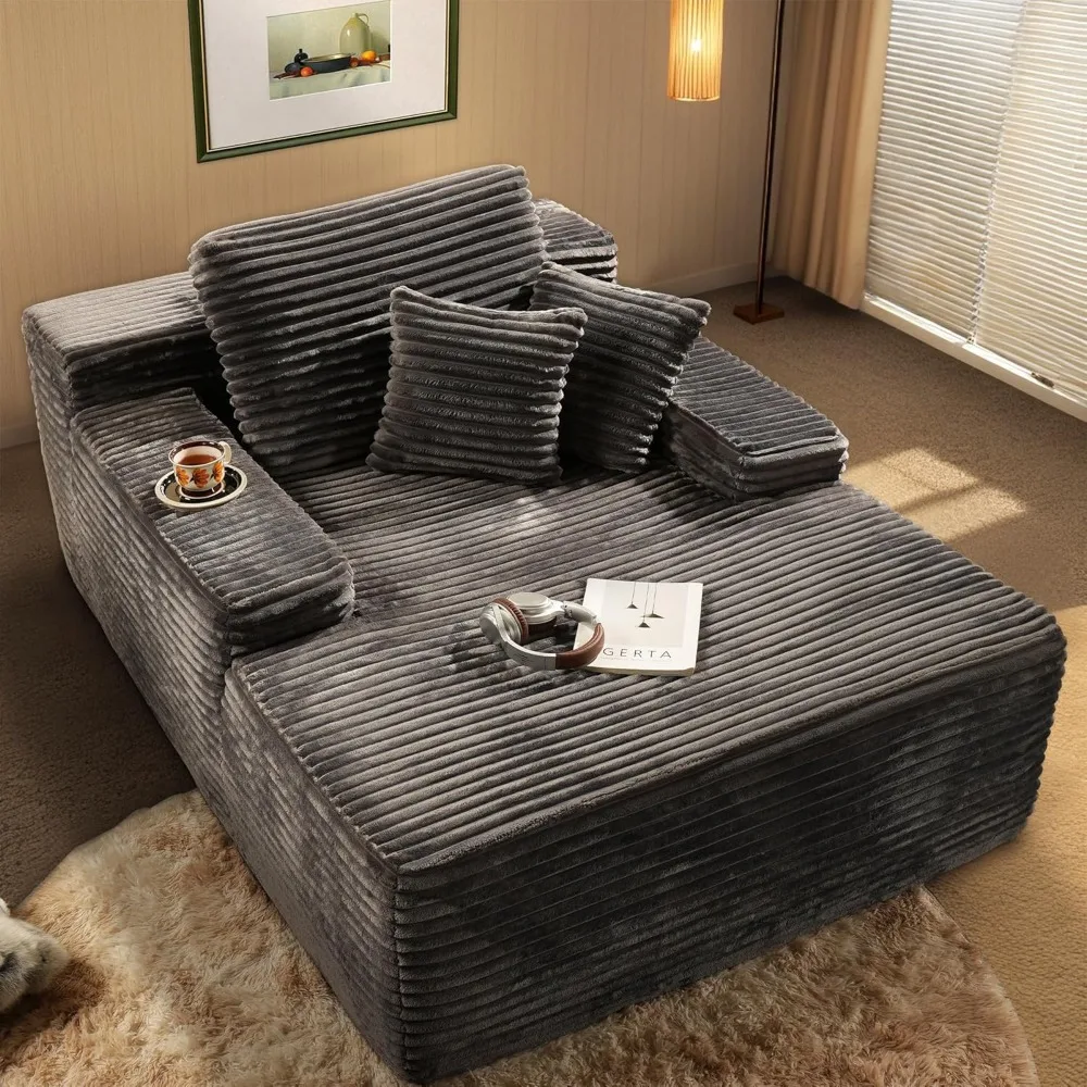 

Oversized Chaise Lounge Indoor - 67" Reading Upholstered Lounge Couch Sofa Bed,Sleeper Cloud Sofa