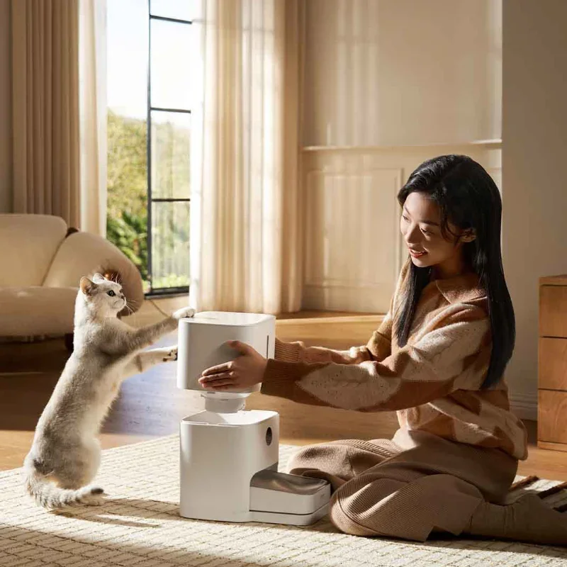 

New Smart Dogs Cats 5L Large Capacity Granary LED HD Large Screen Automatic Pet Feeder