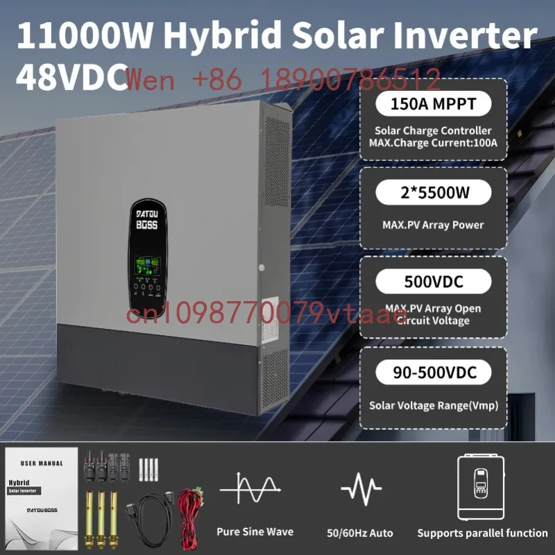 Wholesale 24V 3KW 48V 6.2KW 10.2KW 11KW Solar Hybrid Inverter 230V Pure Sine Wave With Charger German Warehouse Stock DATOUBOSS